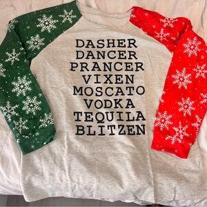 🎄 Festive Reindeer Names Shirt – Size 2XL 🎄